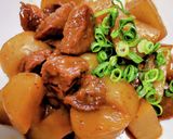 旨い！牛スジ肉とこんにゃくの味噌煮込み♡作り方6写真