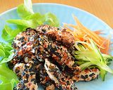 のり弁慶を衣にまとわせ鶏むね肉の米粉揚げ作り方8写真