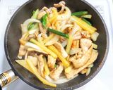 豚ロース肉と新玉ネギと新ジャガの中華炒め作り方9写真