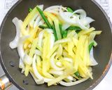 豚ロース肉と新玉ネギと新ジャガの中華炒め作り方7写真