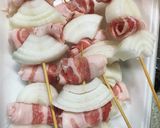 甘くてジューシー♡新玉ねぎの豚バラ串カツ作り方2写真