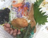 黒の魅力弁当作り方1写真