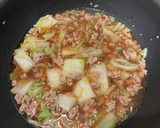 熱々とろウマ白菜とそぼろのあんかけ肉炒飯作り方6写真