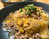 熱々とろウマ白菜とそぼろのあんかけ肉炒飯作り方7写真