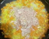 ツナコーンにんじんの炊き込み粥　離乳食作り方3写真