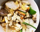肉無豆腐簡単万能きな粉ごまダレ味野菜炒め作り方15写真