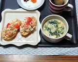 ヨウサマの減塩ANA風朝食小松菜スープ作り方6写真