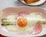 2色アスパラの目玉焼きのっけ♪作り方3写真