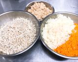 【保育園給食】野菜そぼろあんかけ丼作り方1写真