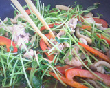 豆苗の中華風炒め作り方5写真