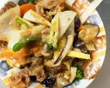 簡単きな粉ケチャ照味豚こま大根青椒肉絲風作り方14写真
