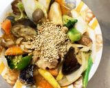簡単きな粉ケチャ照味豚こま大根青椒肉絲風作り方17写真