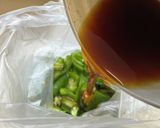 ちぎりピーマンの種ごと醤油漬け作り方2写真