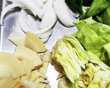 筍と春キャベツの炒め煮～赤唐辛子が♡作り方1写真