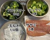 ★ササミとブロッコリーのキムマヨサラダ★作り方1写真