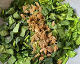 米粉でほうれん草と搾菜のお焼き作り方2写真