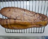 切れ目の入った魚卵を補修してカラスミ作り作り方9写真