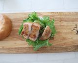 ワサビ菜とチキンのベーグルサンド作り方7写真