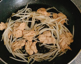包丁不要　大豆肉ともやしの焼肉タレ炒め作り方3写真