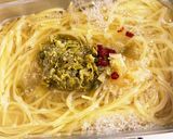 大メスティンで蕗のとうパスタ作り方2写真