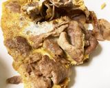 豚薄切り肉の卵とじ作り方3写真