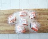 春菊と照り焼き鮭のサラダ作り方2写真