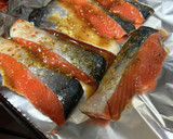 鮭のマスタード焼き/七尾市学校給食作り方4写真