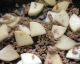 大根、ひき肉、えのきの炒め煮作り方1写真