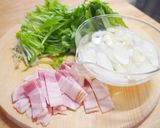 お店みたい♪水菜とベーコンのレモンサラダ作り方1写真