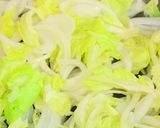 新玉ねぎと春キャベツのボンゴレパスタ作り方3写真