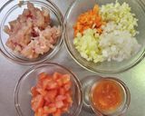 【離乳食中期】鶏むね肉のトマト煮作り方1写真