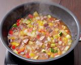 スイートチリソースで豚タンライス！作り方4写真