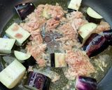 ツナとナスのネギケーパー醤油パスタ作り方3写真