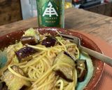 ツナとナスのネギケーパー醤油パスタ作り方7写真