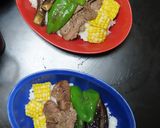 焼き野菜とステーキのトッピング激辛カレー作り方2写真