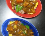 焼き野菜とステーキのトッピング激辛カレー作り方3写真