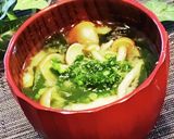 しめじとわかめのお味噌汁作り方3写真