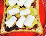 ～チョコバナナスモアトースト～作り方3写真