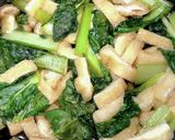 テキトー料理　小松菜と刻み揚げの煮物作り方5写真
