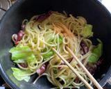 ホタルイカと春キャベツのガーリックパスタ作り方9写真