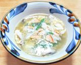 冷凍保存した常備菜と卵のスープ作り方4写真