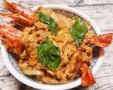 贅沢エビフライを卵でとじる絶品鎌倉丼作り方9写真