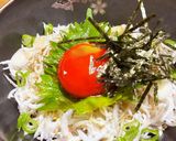しらす丼の漬け卵黄のせ作り方5写真