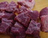 牛すね肉（カレー用角切り肉）で肉じゃが作り方1写真