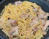包丁不要☆鶏とキノコのパスタ作り方12写真
