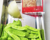 絹さやと新タマネギのおかか醤油作り方1写真
