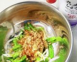 絹さやと新タマネギのおかか醤油作り方6写真