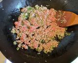 玉ねぎの芽や茎を使った麻婆豆腐(中辛)作り方3写真
