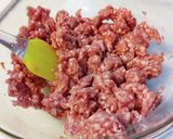 大葉入り、豚挽肉のハンバーグ。作り方2写真