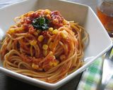 ストック缶詰で★ツナコーンナポリタン♪作り方5写真